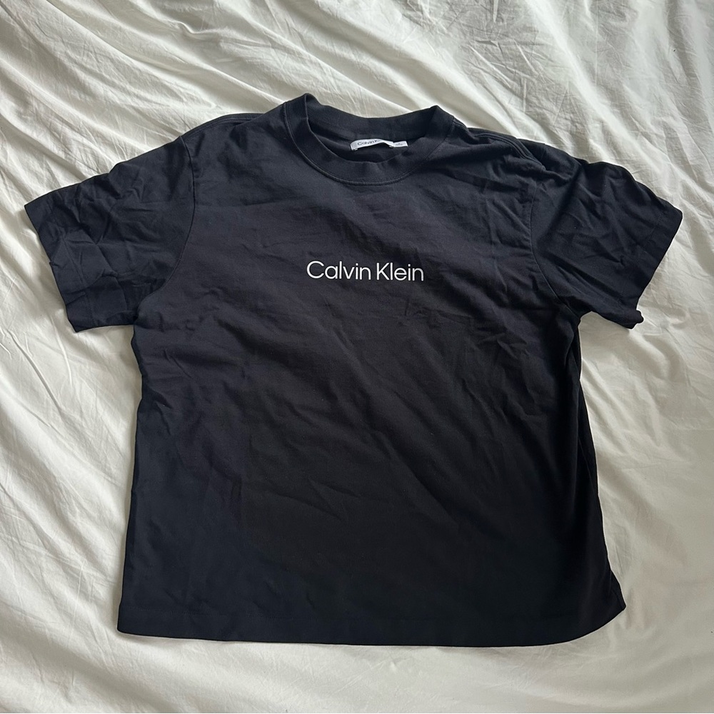 Calvin Klein / Black Logo T-Shirt / Size Large - Picture 2 of 5